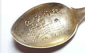 Mini Waco, Texas Courthouse Sterling Silver Souvenir Tea or Sugar Spoon